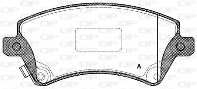 BPA082212 OPEN PARTS Комплект тормозных колодок, дисковый тормоз