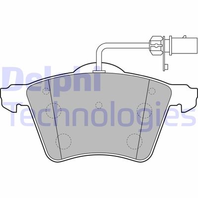 LP2021 DELPHI Комплект тормозных колодок, дисковый тормоз