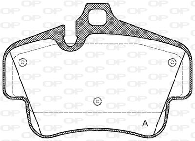 BPA077330 OPEN PARTS Комплект тормозных колодок, дисковый тормоз