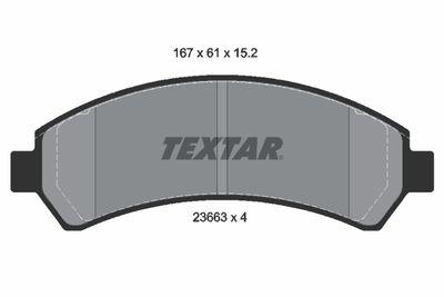 2366301 TEXTAR Комплект тормозных колодок, дисковый тормоз