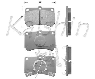 FK3028 KAISHIN Комплект тормозных колодок, дисковый тормоз
