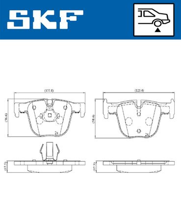 VKBP90508 SKF Комплект тормозных колодок, дисковый тормоз