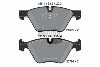 BPD1276 BENDIX Braking Комплект тормозных колодок, дисковый тормоз