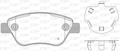 BPA085830 OPEN PARTS Комплект тормозных колодок, дисковый тормоз