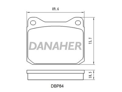 DBP84 DANAHER Комплект тормозных колодок, дисковый тормоз