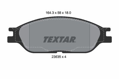 2363501 TEXTAR Комплект тормозных колодок, дисковый тормоз