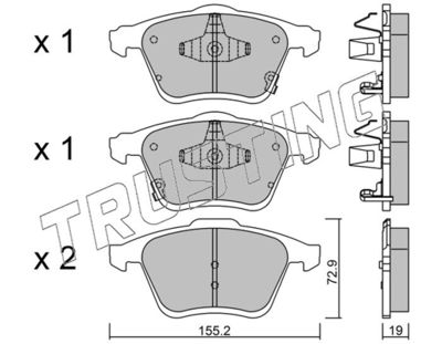 8210 TRUSTING Комплект тормозных колодок, дисковый тормоз