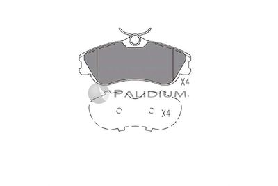 P11201 ASHUKI by Palidium Комплект тормозных колодок, дисковый тормоз