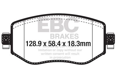 DPX2309 EBC Brakes Комплект тормозных колодок, дисковый тормоз