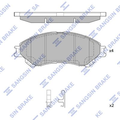 SP4212 Hi-Q Комплект тормозных колодок, дисковый тормоз