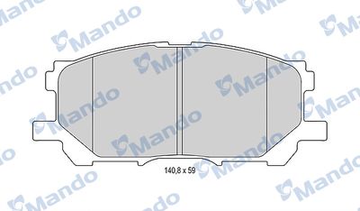 MBF015612 MANDO Комплект тормозных колодок, дисковый тормоз