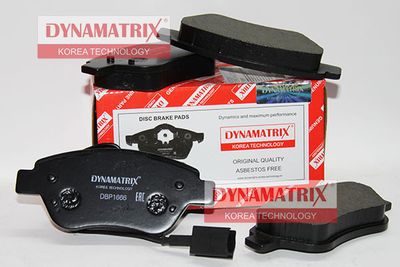 DBP1666 DYNAMATRIX Комплект тормозных колодок, дисковый тормоз