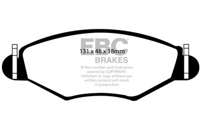 DP1366 EBC Brakes Комплект тормозных колодок, дисковый тормоз