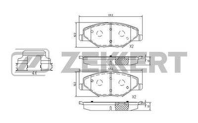BS1251 ZEKKERT Комплект тормозных колодок, дисковый тормоз