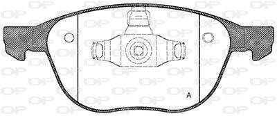 BPA108200 OPEN PARTS Комплект тормозных колодок, дисковый тормоз