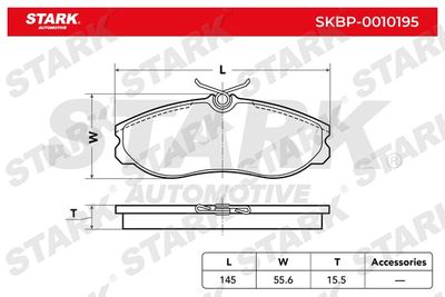 SKBP0010195 Stark Комплект тормозных колодок, дисковый тормоз