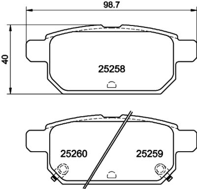 8DB355039741 HELLA PAGID Комплект тормозных колодок, дисковый тормоз