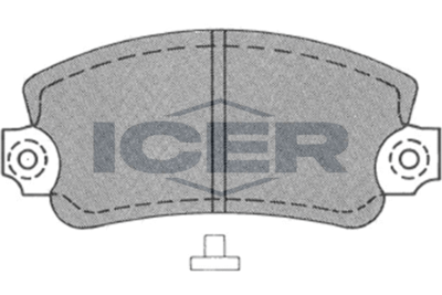 180099 ICER Комплект тормозных колодок, дисковый тормоз