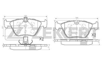 BS1102 ZEKKERT Комплект тормозных колодок, дисковый тормоз