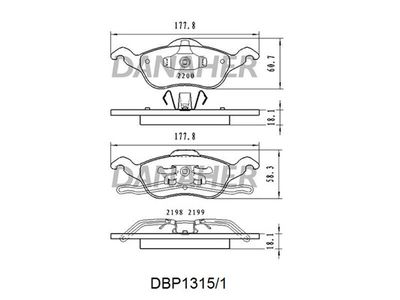 DBP13151 DANAHER Комплект тормозных колодок, дисковый тормоз