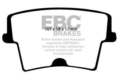 DP1722 EBC Brakes Комплект тормозных колодок, дисковый тормоз