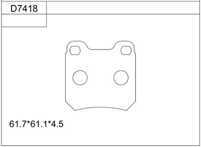 KD7418 ASIMCO Комплект тормозных колодок, дисковый тормоз