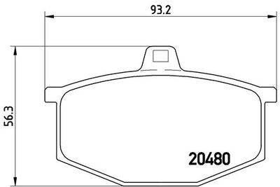 P68005 BREMBO Комплект тормозных колодок, дисковый тормоз