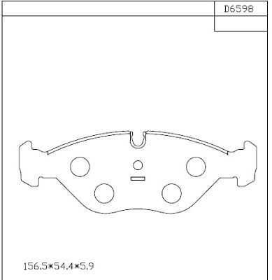 KD6598 ASIMCO Комплект тормозных колодок, дисковый тормоз