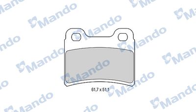 MBF015976 MANDO Комплект тормозных колодок, дисковый тормоз