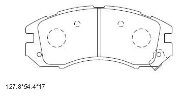 KD3721 ASIMCO Комплект тормозных колодок, дисковый тормоз