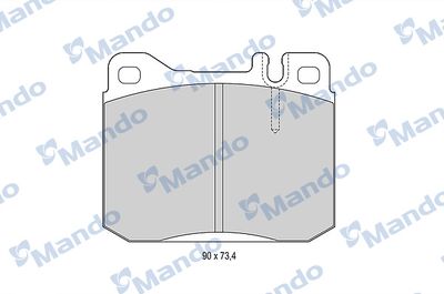 MBF015058 MANDO Комплект тормозных колодок, дисковый тормоз