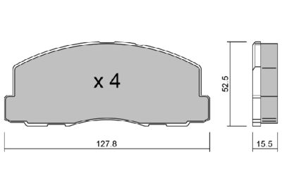 BPMI1903 AISIN Комплект тормозных колодок, дисковый тормоз
