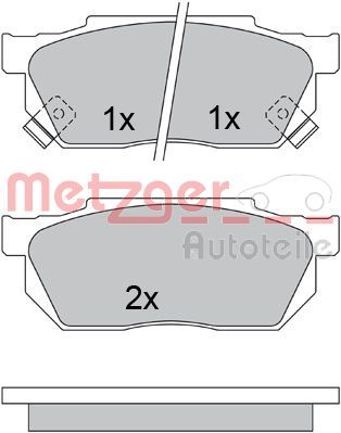 1170527 METZGER Комплект тормозных колодок, дисковый тормоз