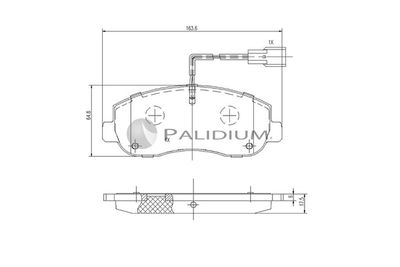 P11131 ASHUKI by Palidium Комплект тормозных колодок, дисковый тормоз