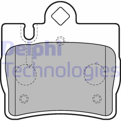 LP1697 DELPHI Комплект тормозных колодок, дисковый тормоз