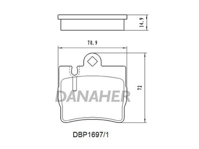 DBP16971 DANAHER Комплект тормозных колодок, дисковый тормоз
