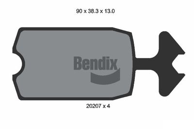 BPD1689 BENDIX Braking Комплект тормозных колодок, дисковый тормоз
