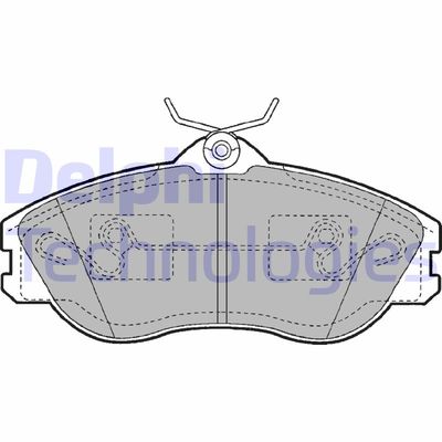 LP1445 DELPHI Комплект тормозных колодок, дисковый тормоз