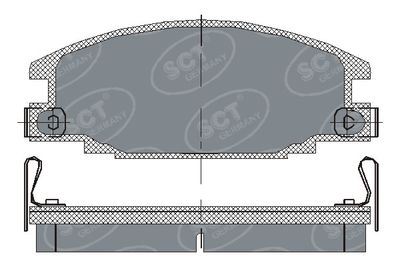 SP174PR SCT - MANNOL Комплект тормозных колодок, дисковый тормоз