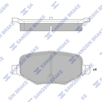 SP1717 Hi-Q Комплект тормозных колодок, дисковый тормоз