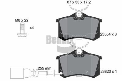 BPD2053 BENDIX Braking Комплект тормозных колодок, дисковый тормоз