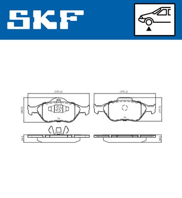 VKBP80125 SKF Комплект тормозных колодок, дисковый тормоз