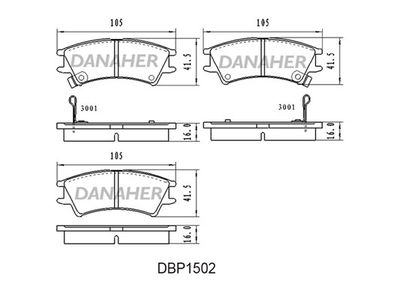 DBP1502 DANAHER Комплект тормозных колодок, дисковый тормоз