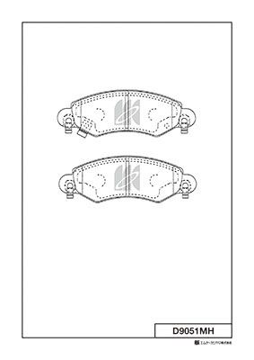 D9051MH MK Kashiyama Комплект тормозных колодок, дисковый тормоз