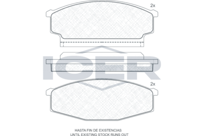 140533 ICER Комплект тормозных колодок, дисковый тормоз