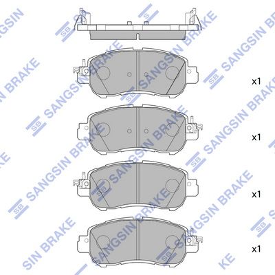 SP4263 Hi-Q Комплект тормозных колодок, дисковый тормоз