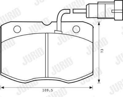 573081J JURID Комплект тормозных колодок, дисковый тормоз