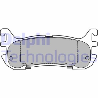 LP1452 DELPHI Комплект тормозных колодок, дисковый тормоз