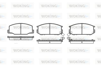 P052302 WOKING Комплект тормозных колодок, дисковый тормоз