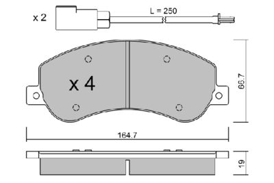BPFO1014 AISIN Комплект тормозных колодок, дисковый тормоз